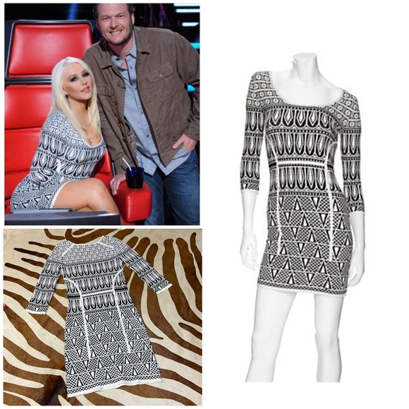 Intermix Exclusive Black and White Jacquard Knit Bodycon Dress Size Small
NWOT - Picture 1 of 10